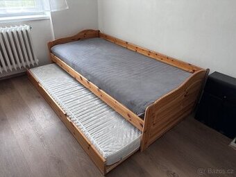 Postel s šuplíkem pro druhou postel 200x90 cm