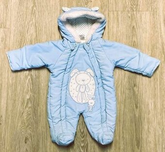 Zimní modrá kombinéza vel. 56 pro miminko