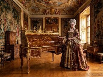 Zámecký sekretář Barok Versailles-UNIKÁT-300 kg