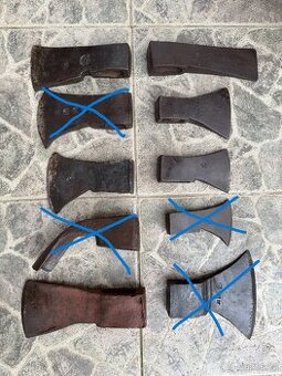 Staré sekery - některé značené - JČ