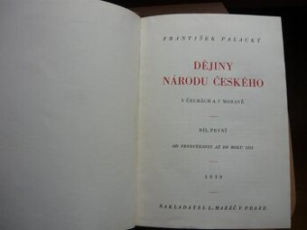 František Palacký,  Dějiny národa českého