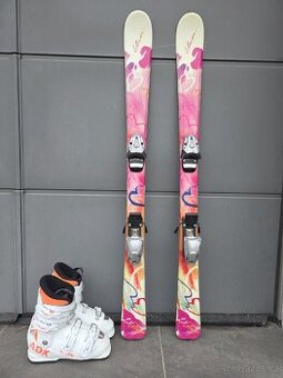 Dívčí lyže ELAN LIL MAGIC, 120 cm + lyžáky WED'ZE