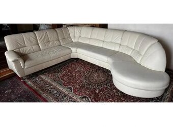 Rohová kožená sedací souprava, 3302