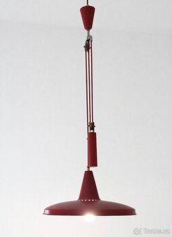 Závěsná lampa s protizávažím Itálie 50. léta