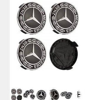 MERCEDES VÍČKO na ráfek krytka ráfků KAPSEL čepičky 75mm