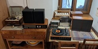 Hifi radio zesilovač , sonet duo , gramofon a tranzistoráky