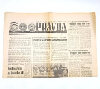 Predám staré noviny PRAVDA z roku 1979 – originál, zachovalý