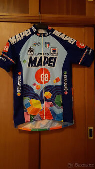 Cyklistický dres MAPEI GB krátký rukáv dl. zip vel. L