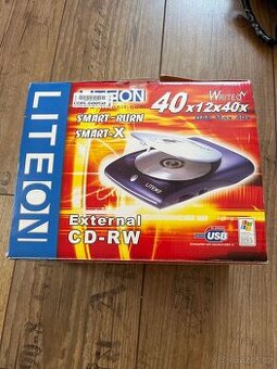 Retro externí CD-RW vypalovačka Lite-On 40x (USB 2.0)