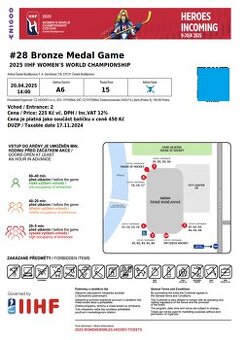 MS žen v led.hokeji 2025 Čes. Budějovice-finálové zápasy