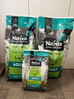 Nativia Adult Lamb & Rice 2x15 kg - nové