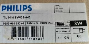 trubice TL MINI 8W/33-640 nové balení 25ks nouzové osvětlení