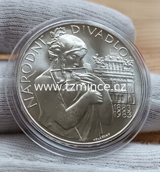 AG pamětní mince Československa 500kčs Národní Divadlo 1983