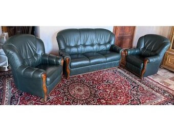 Luxusni italská kožená sedací souprava 3+1+1,4094