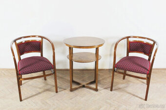 secesní křesla,Otto Wagner + stolek,Josef Hoffmann