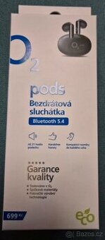Nová bezdrátová sluchátka O2,balíkovna 50Kč