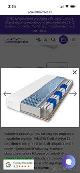 Nová matrace Wellten Plus 80x200 cm (k dispozici 2 ks)