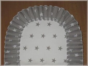 Peřinky- plymo do kočárku šedobílé hvězdičky