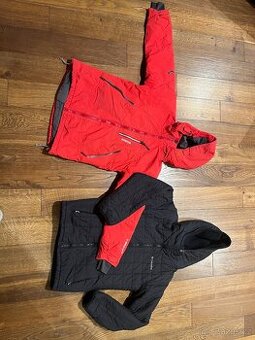 2 dětské zimní bundy vel. 140 - do města a na lyže