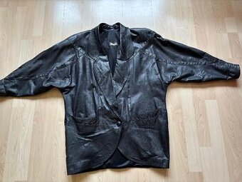dámské kožené sako černé, vel. M