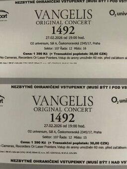 Prodám Vangelis O2 Universum 27.2.