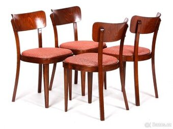 4x nově přečalouněné jídelní židle TON