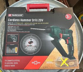 AKU vrtací kladivo Parkside PABH 20-Li C3