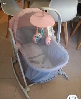 Kolébka Kinderkraft 5IN1🌸 UNIMO UP pink - Top stav - 1