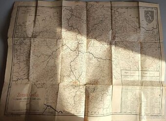 Historická mapa Země Česká v župním zřízení ve XIII. věku