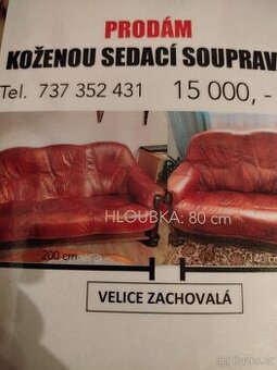 Kožená sedací souprava