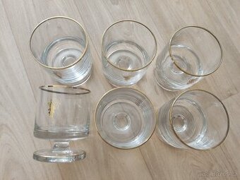 Skleničky retro s hroznem 6x