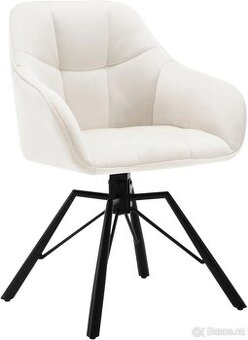 Otočná židle WOLTU , skandinávská jídelní židle, samet