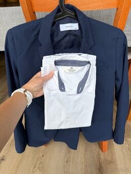 Oblek pro chlapce vel 146 (sako, kalhoty, košile)