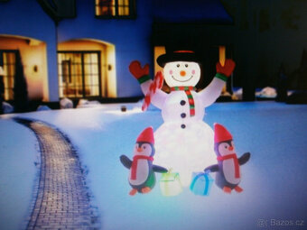 Sněhulák - led osvícení, samonafukovací XXL -  SLEVA