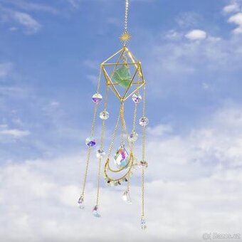 NOVÝ Lapač slunce s velkým surovým minerálem, 47cm