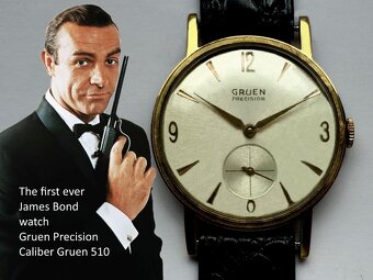 Gruen Precision, 510 (James Bond Watch)zlaté