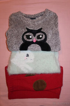 3 x svetr vel. 122-128 - 1