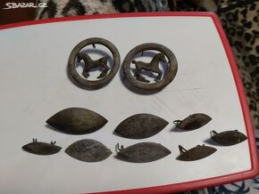 Staré koňské pruvlecky, přezky, mosazné věci