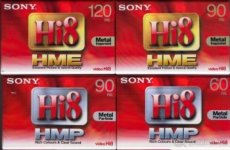Prodám videokazety Hi8