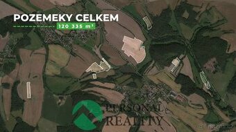 Prodej zemědělská půda, 120 335 m2 - Cetyně, okr. Příbram