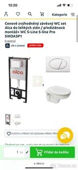 Alca wc instalační modul pro předeznění do sádrokartonu