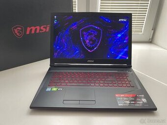 Herní notebook MSI 17.3 - I7-8750H- 16 RAM-RTX-2060-6GB-256G