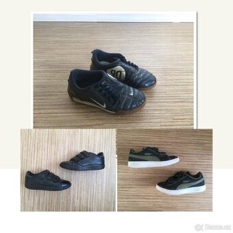 Boty zn. NIKE, UMBRO, PUMA vel. 30 a 31, 1x ZDARMA