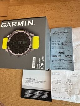 Prodám Garmin Fenix 8, 47 mm, solar, titanium, saphire