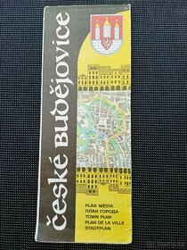 České Budějovice, plán města, velmi dobře zachováno