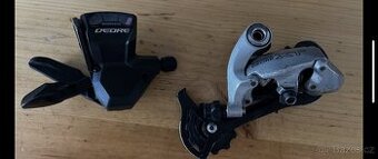 Přehazovačka + páčka Shimano 9 rychlostí