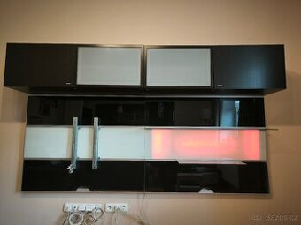 IKEA BESTA TV stěna s držákem TV+ LED osvětlení