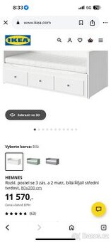 Postel ikea Hemnes