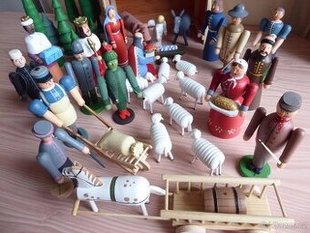 Prodám soustružený,  dřevěný betlém