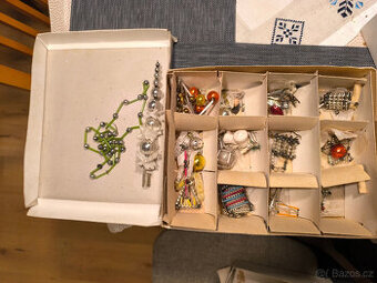 Staré vánoční ozdoby, mix, retro 50.léta